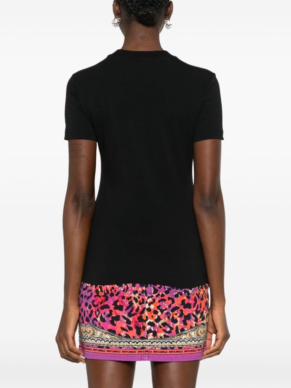 crystal-logo cotton T-shirt - 4