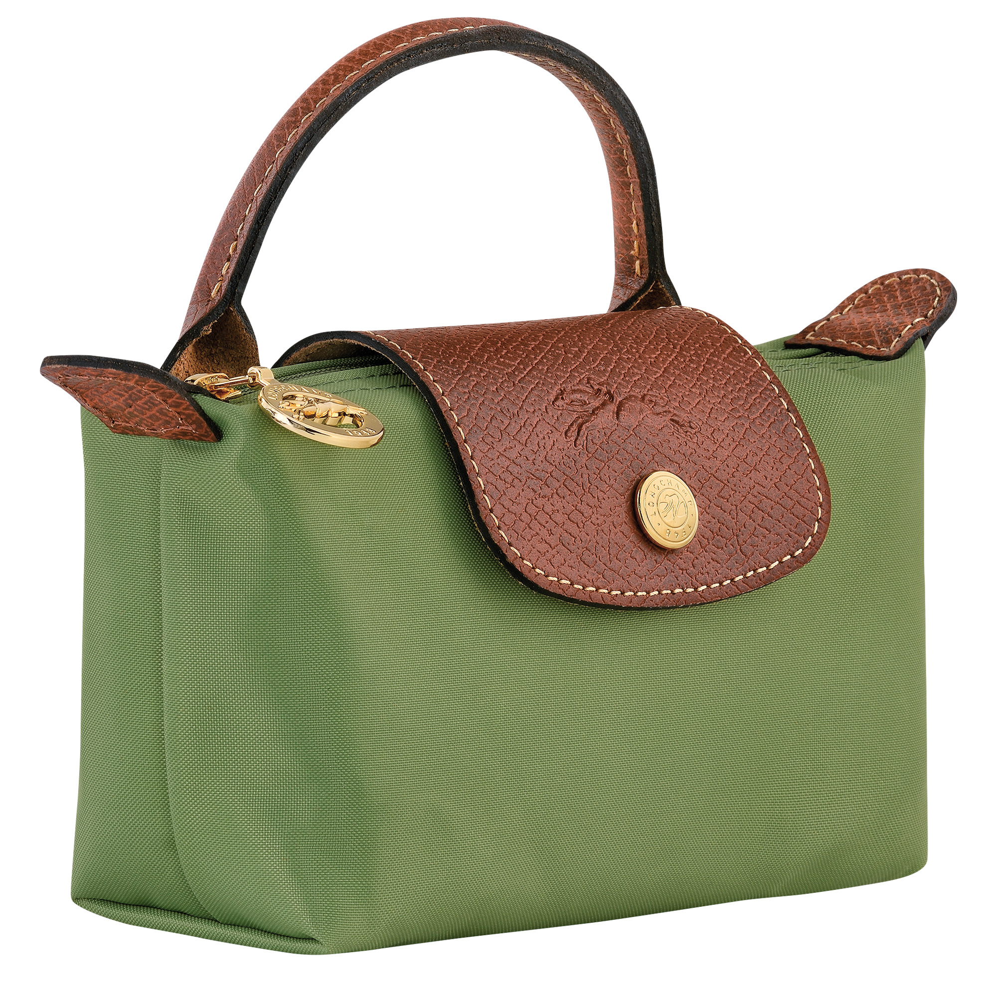 Le Pliage Original Pouch with handle Lichen - Recycled canvas - 3