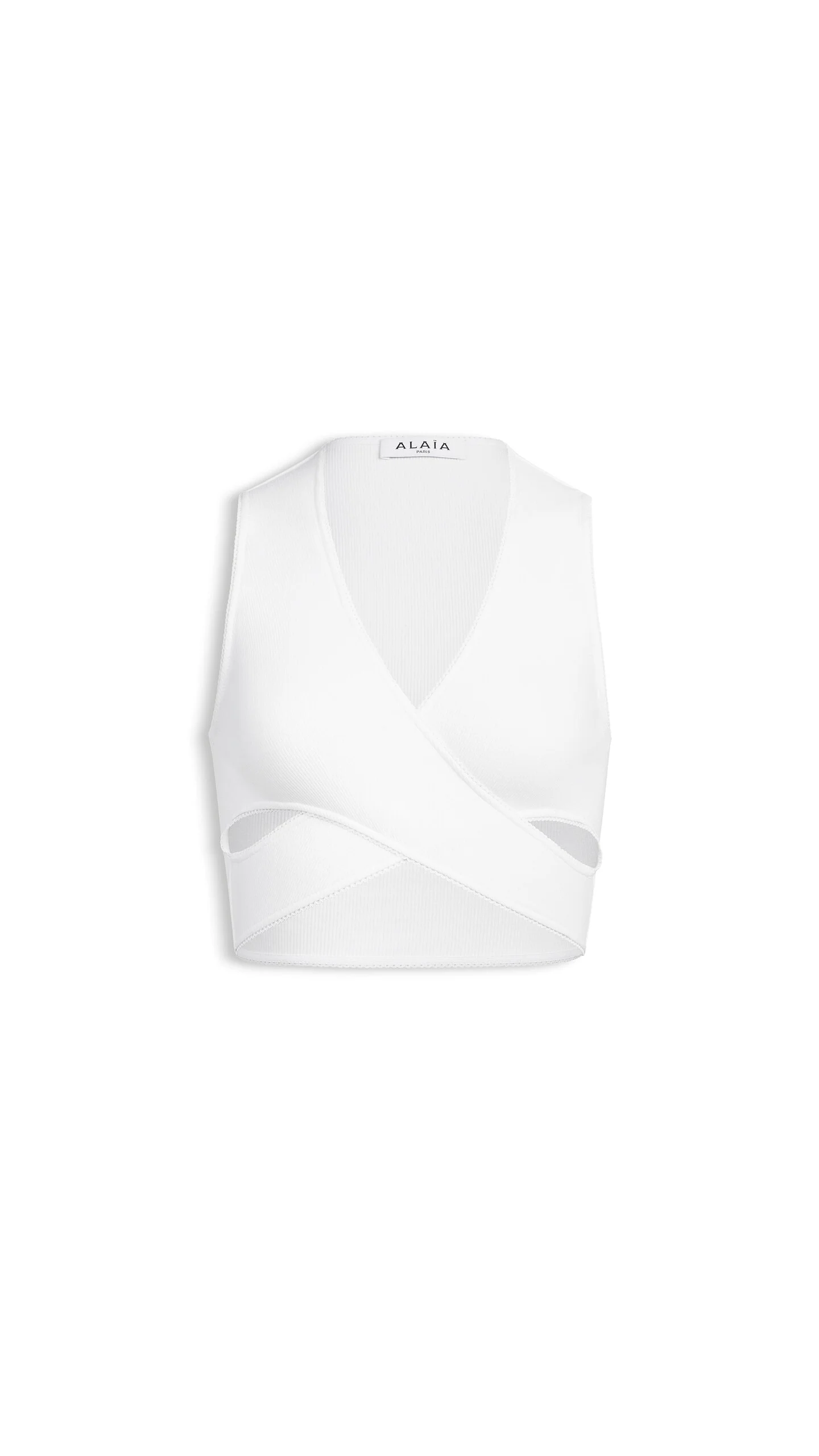 RIBBED JERSEY WRAPPED TOP - 1