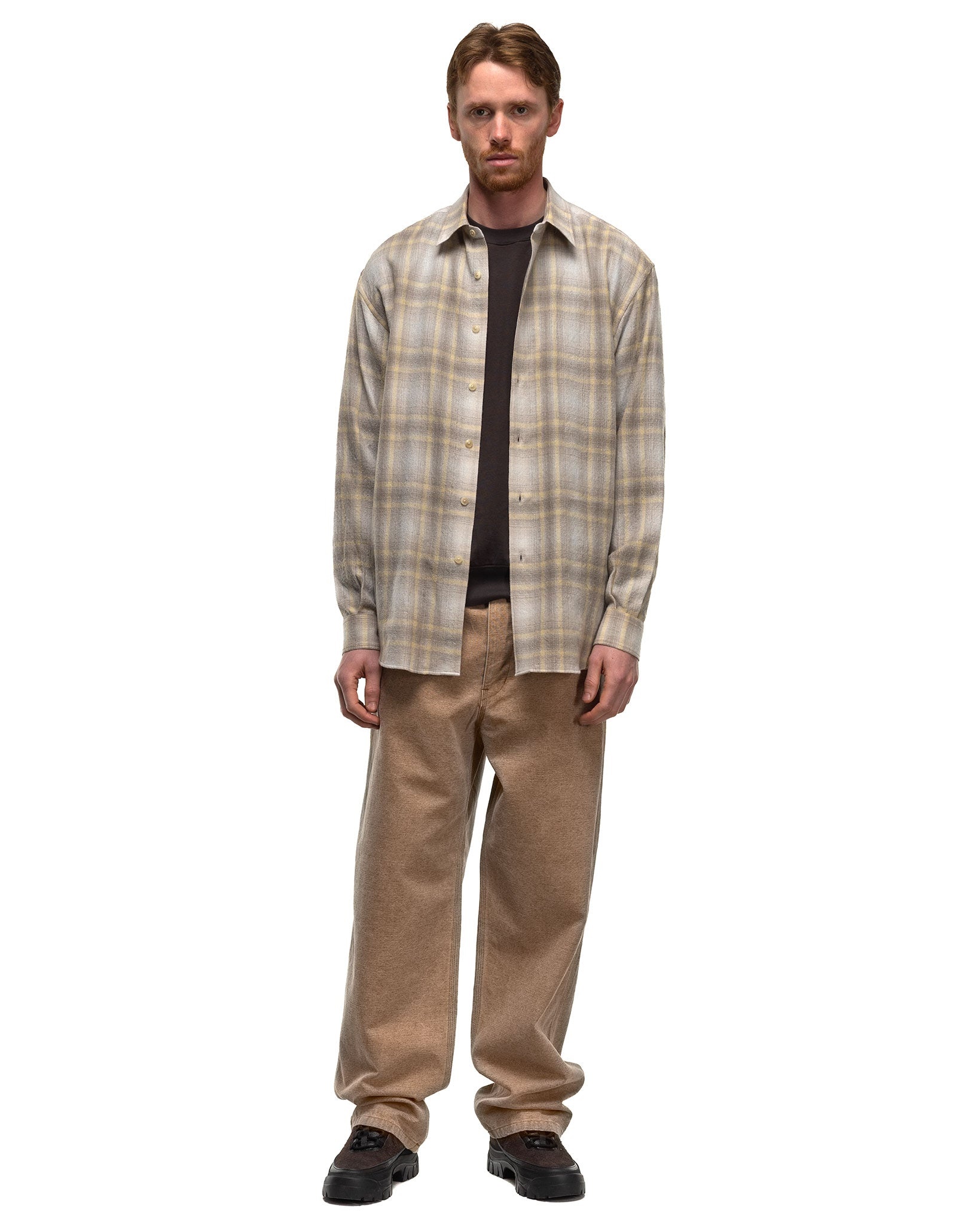 AURALEE 24aw AIRY WOOL CHECK SHIRT サイズ 3 最終値下げ 新品 AURALEE AIRY WOOL CHECK SHIRT 3