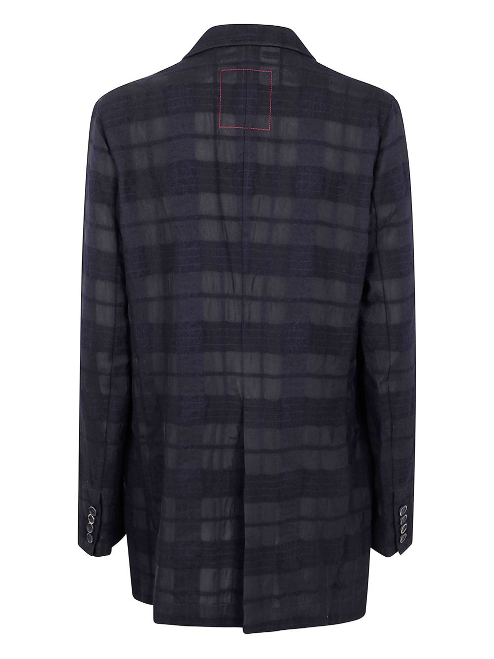 checked wool blazer - 2