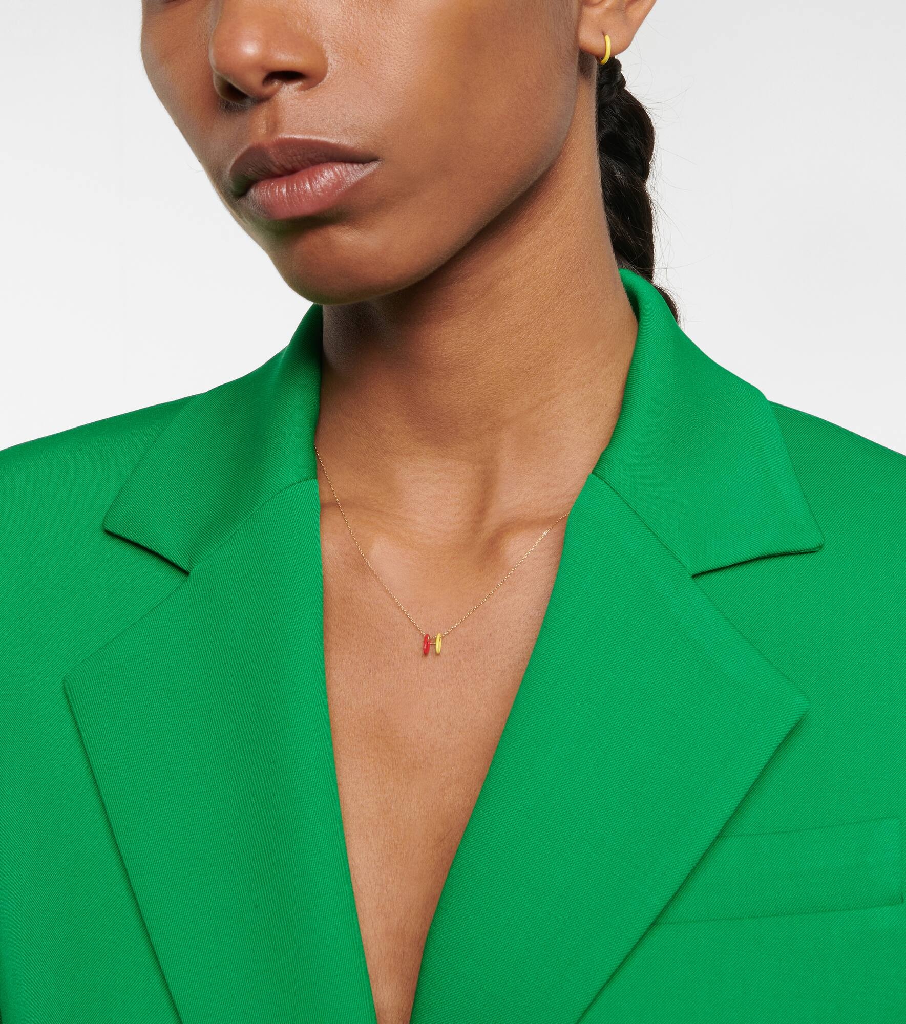 18kt gold necklace with enamel - 5