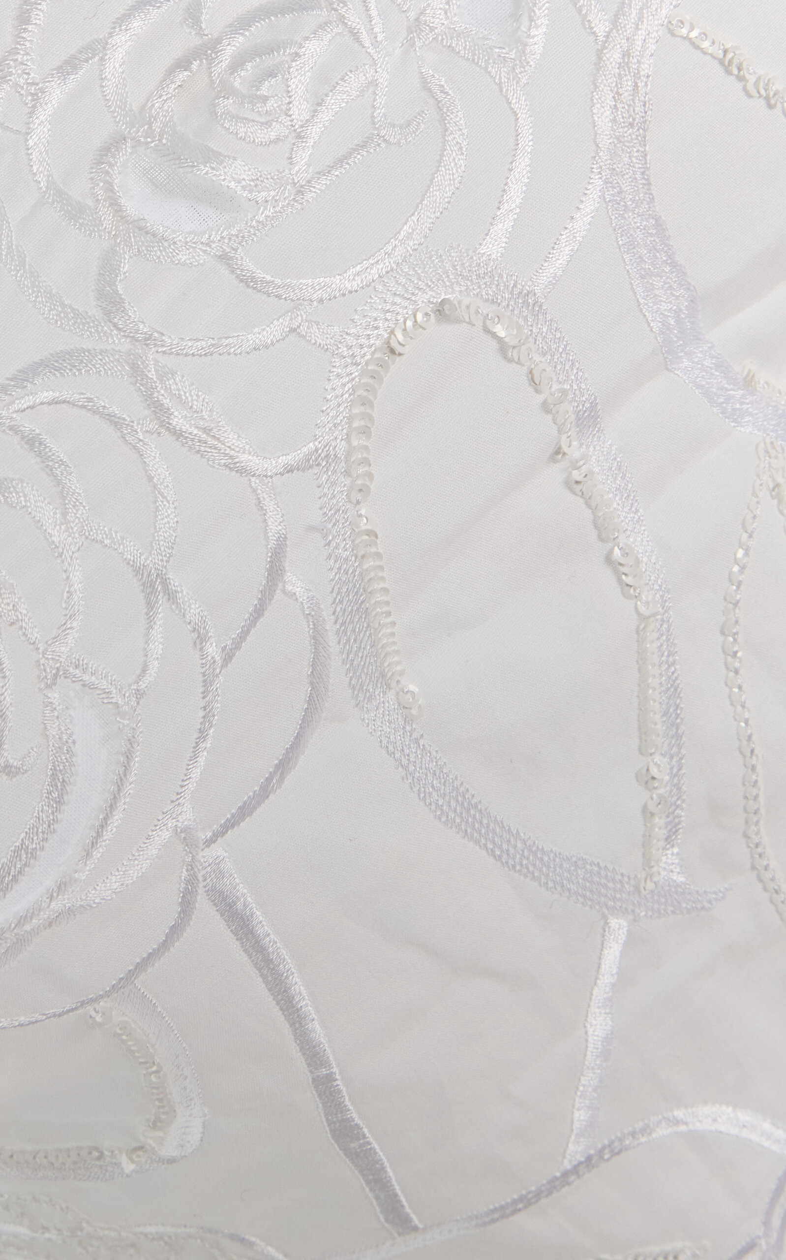 Camellia-Embroidered Cotton Top ivory - 5