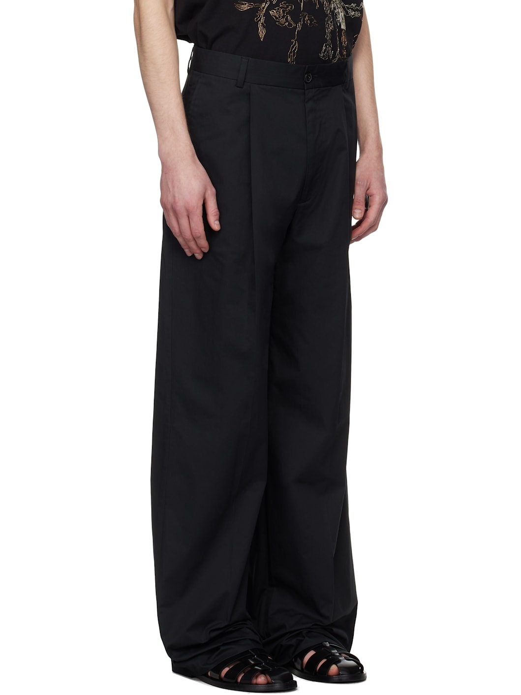 Black Pleated Trousers - 2