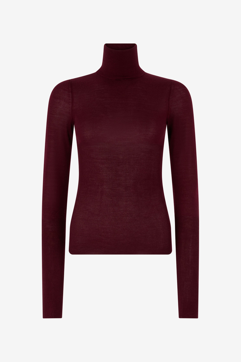 Burgundy Turtleneck Top 1