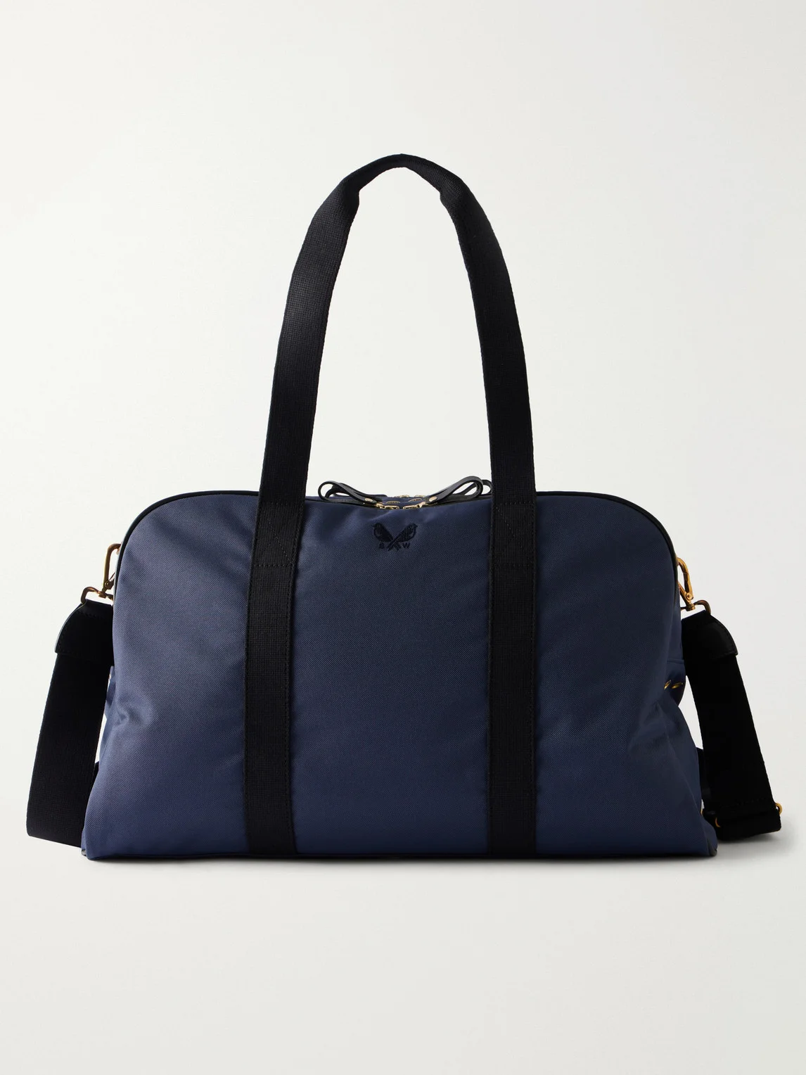 Sport Holdall Leather-Trimmed Cotton-Canvas Weekend Bag - 1