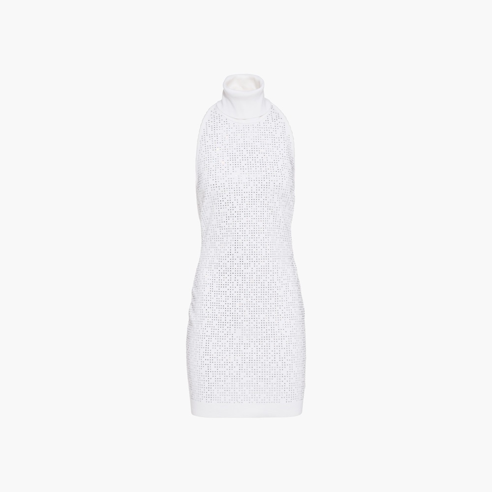 Wool turtleneck halter dress - 1
