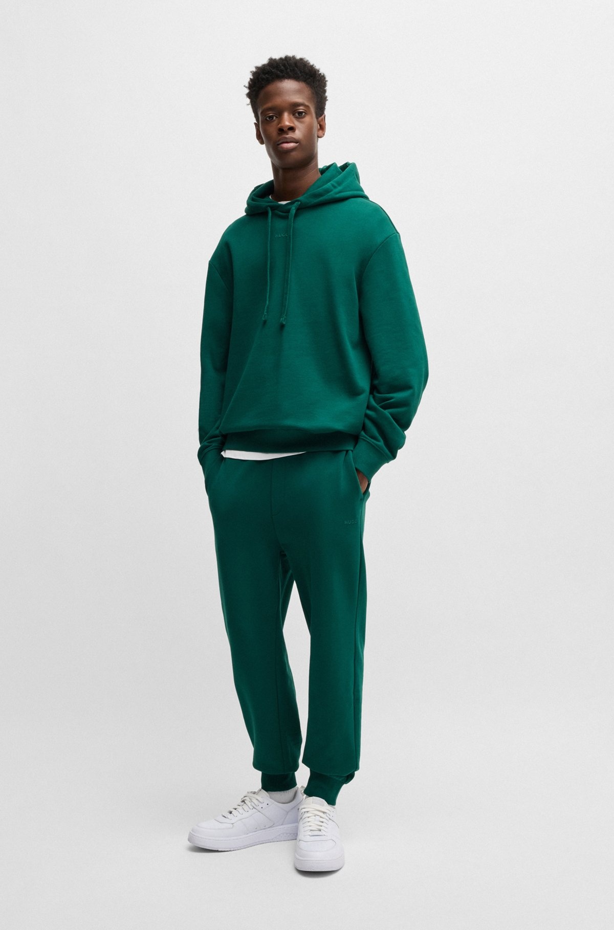 COTTON-TERRY TRACKSUIT BOTTOMS WITH LOGO PRINT - 4