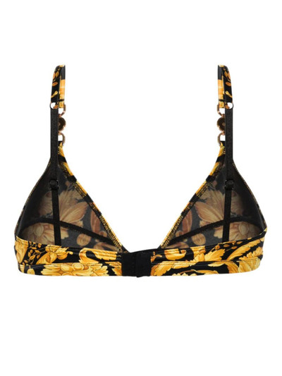 VERSACE Stretch satin bralette with barocco print outlook