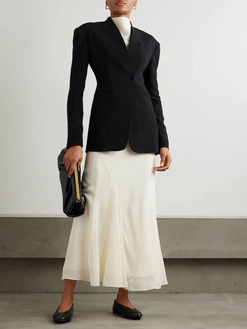 TOVE Aster asymmetric crepe blazer Black outlook