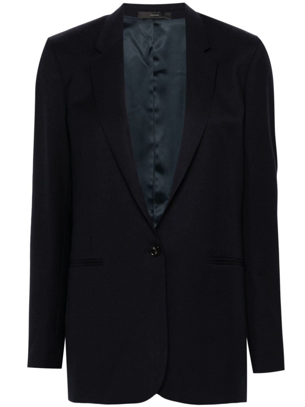 single-breasted wool blazer - 1