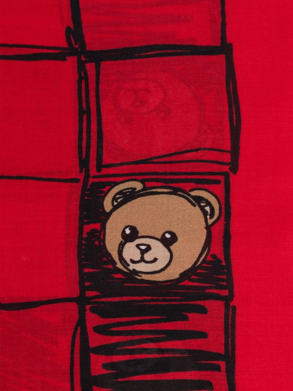 Teddy-print scarf - 3