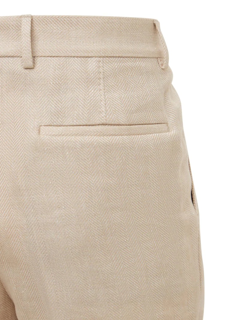 DOUBLE BREAST LINEN BLEND SUIT - 15