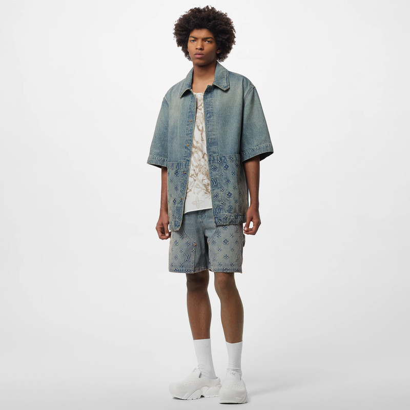 Louis Vuitton Short-Sleeved Denim Workwear Shirt outlook