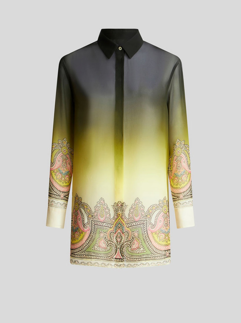 COLOUR SHADED 실크와 패리스 PRINT SHIRT 1