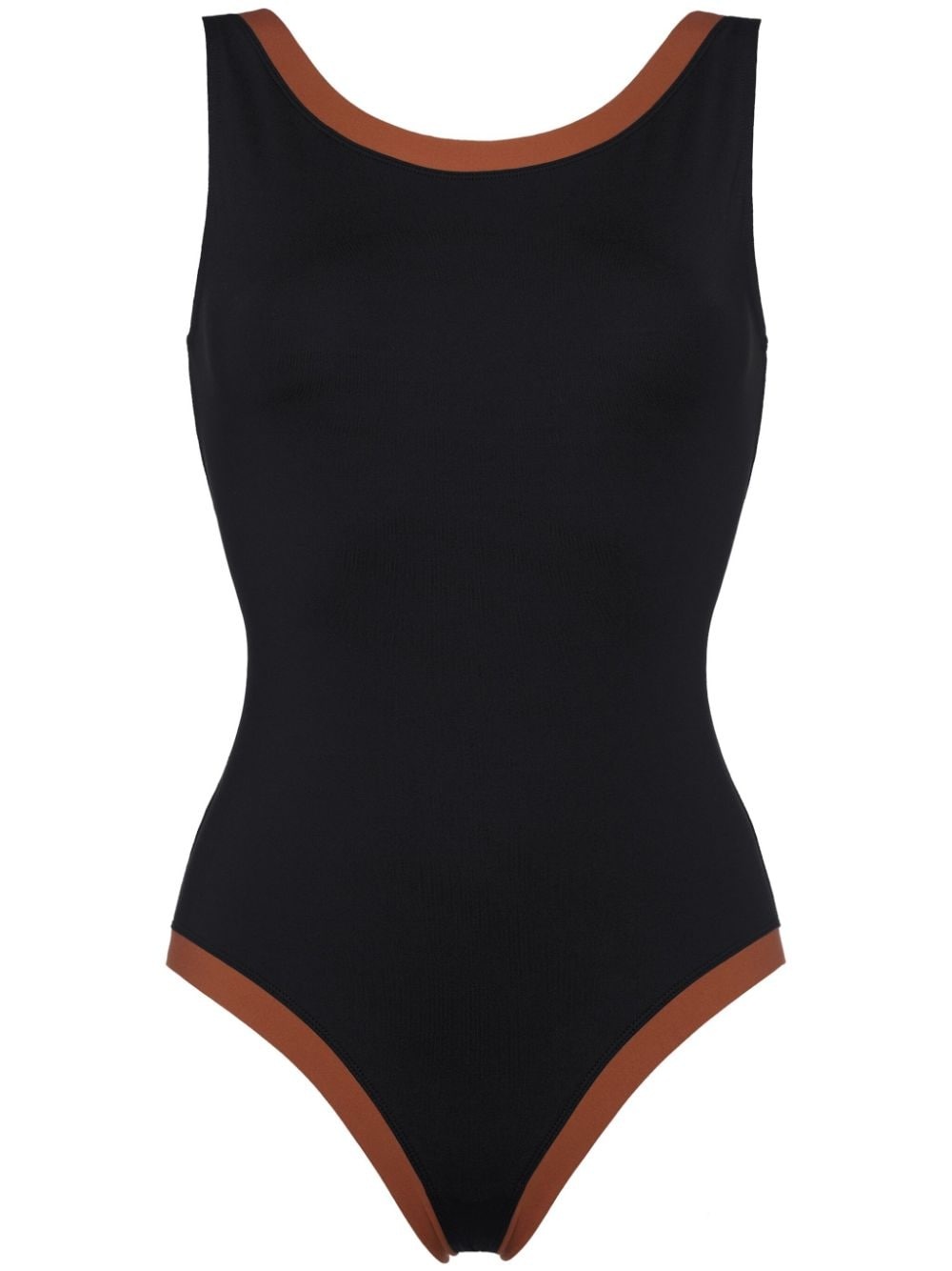 Sombrero contrast-edge one-piece swimsuit - 1