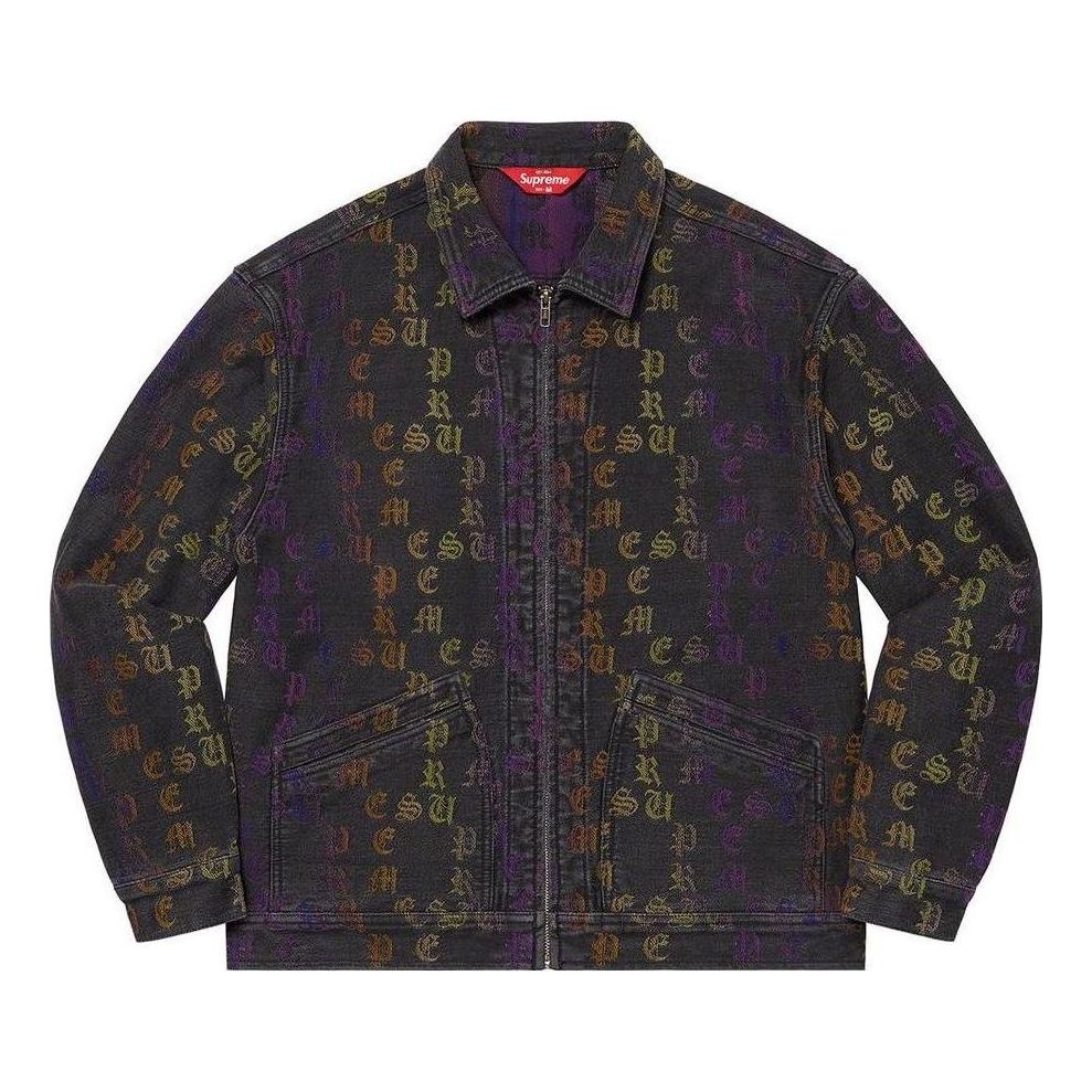 Supreme Gradient Jacquard Denim Work Jacket 'Black Purple Yellow' SUP-SS22-711 - 1