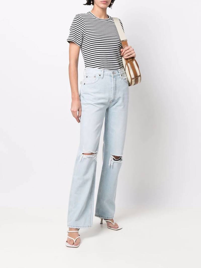 RE/DONE wide-leg distressed jeans outlook