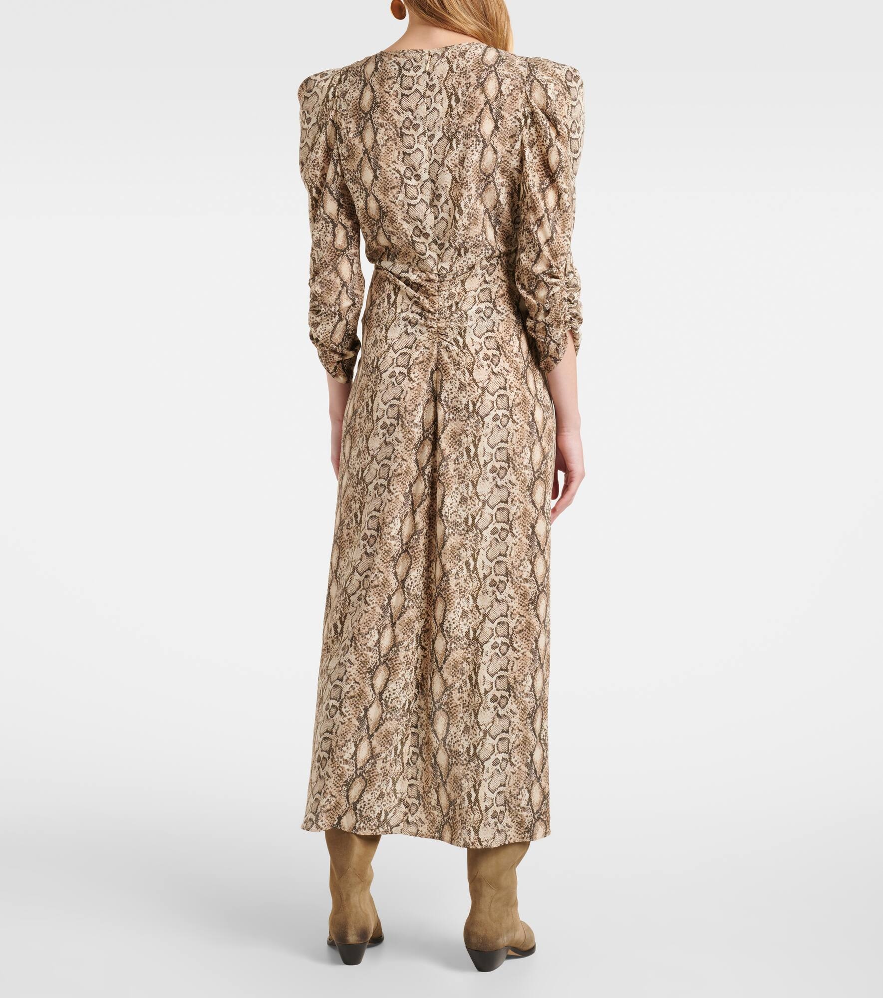 Albini printed silk-blend midi dress - 3