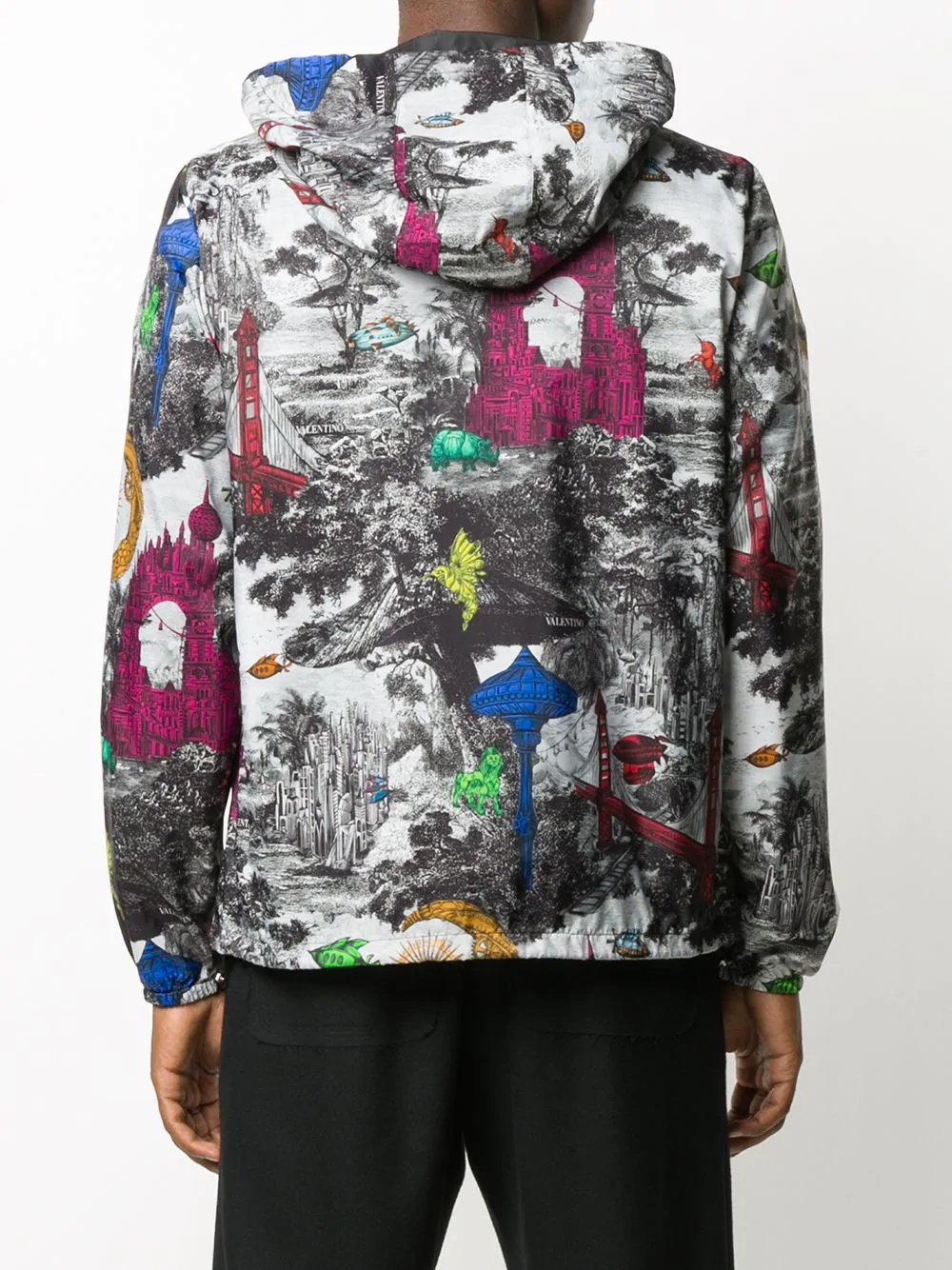 city print hooded jacket - 4