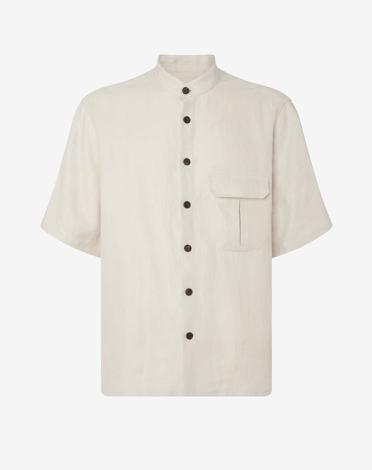 Pure linen ivory shirt - 1