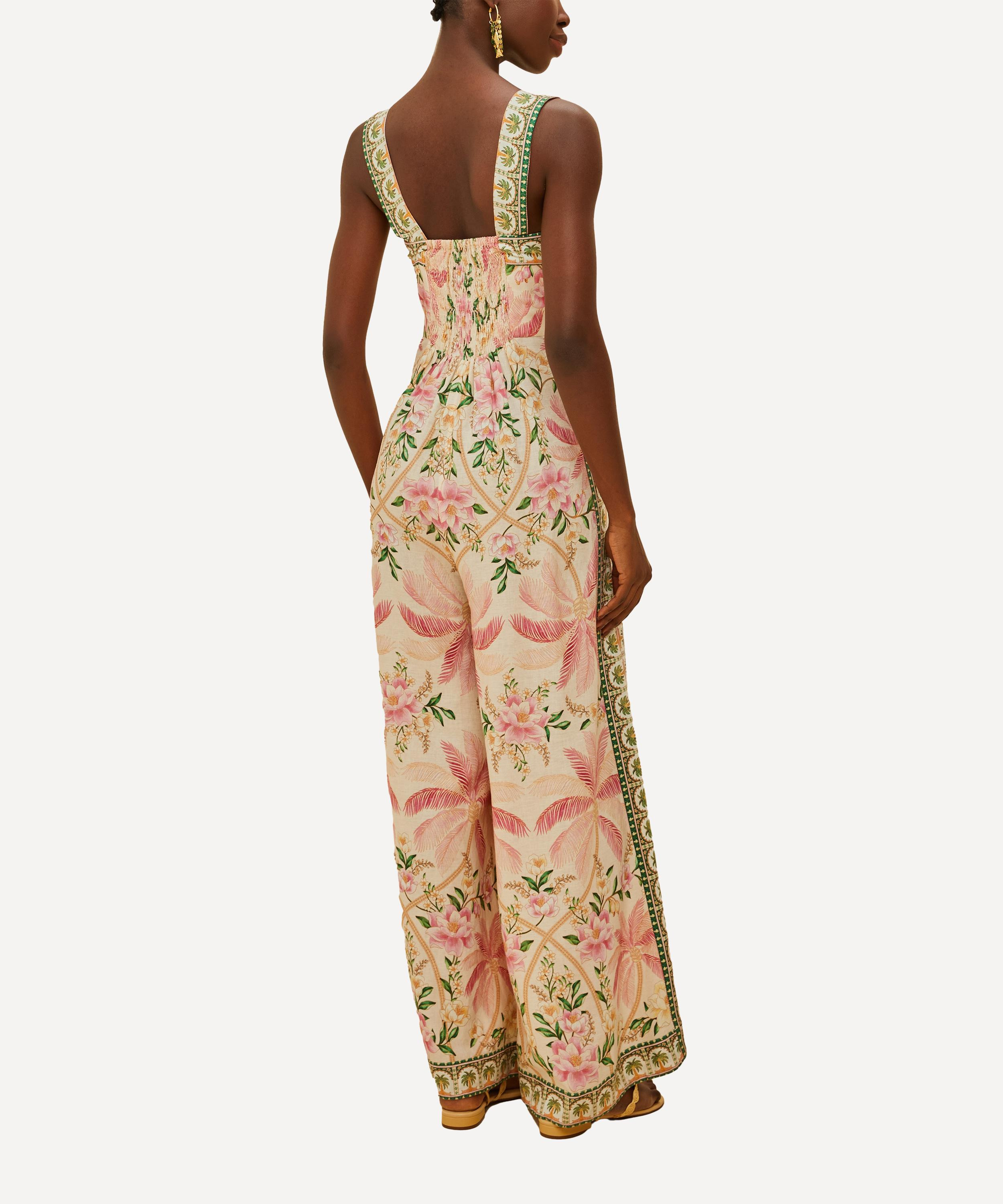 Off-White Palm Tree Eyelet Jumpsuit - 2