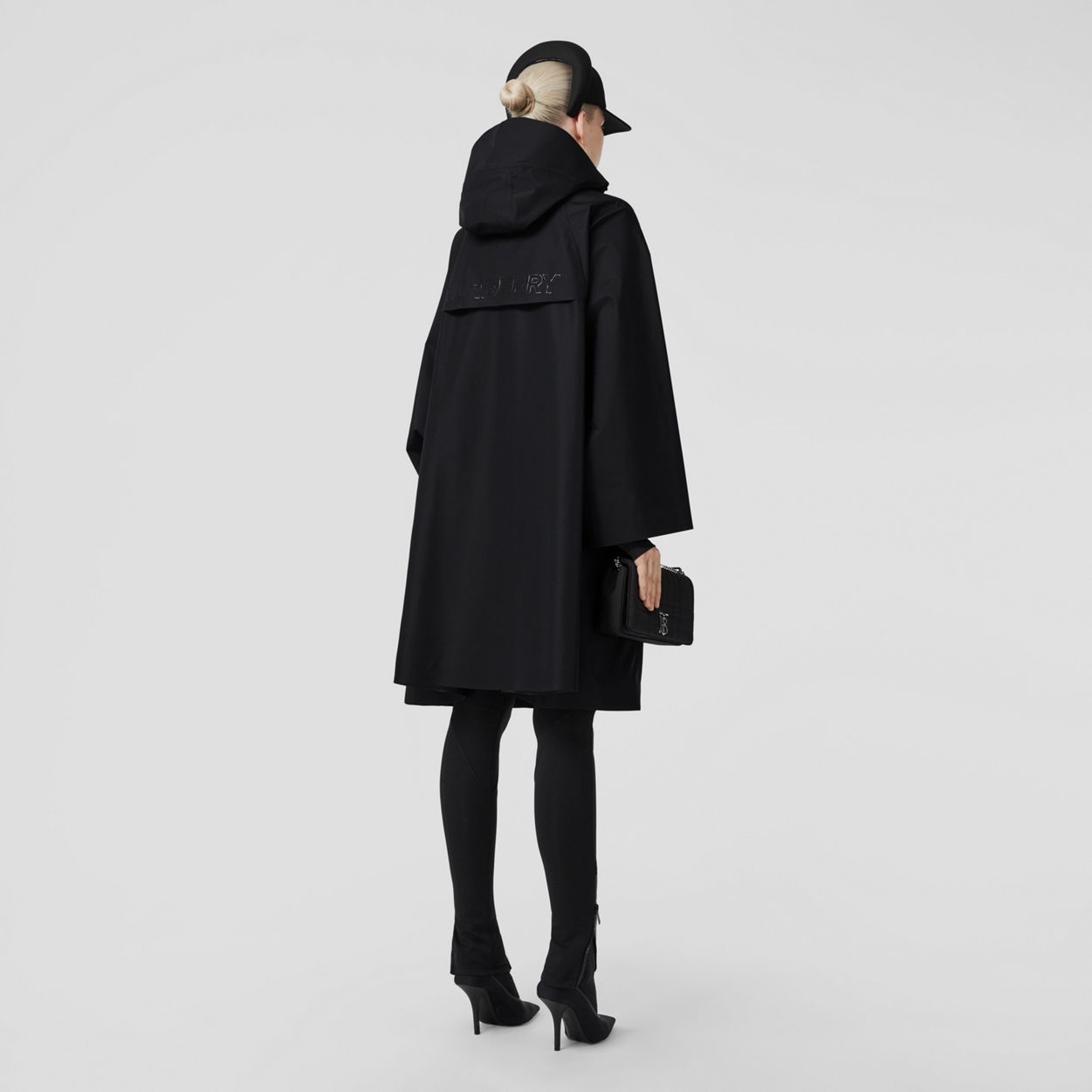 Detachable Hood Logo Print Oversized Parka - 2