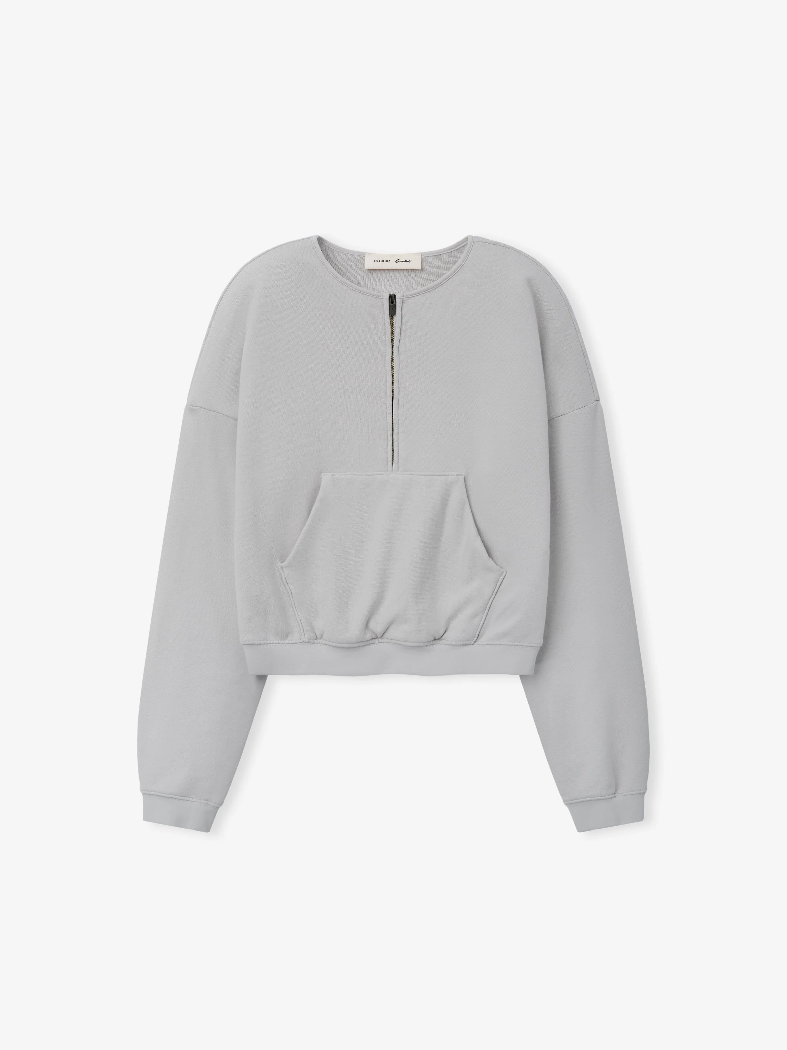 Womens French Terry Relaxed Half Zip - 1