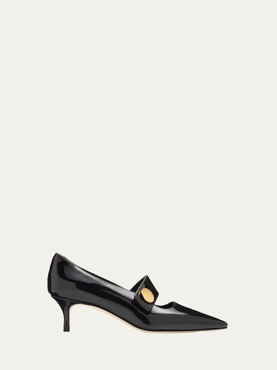 50mm Dorian Patent Leather Mary Jane Pumps - 1