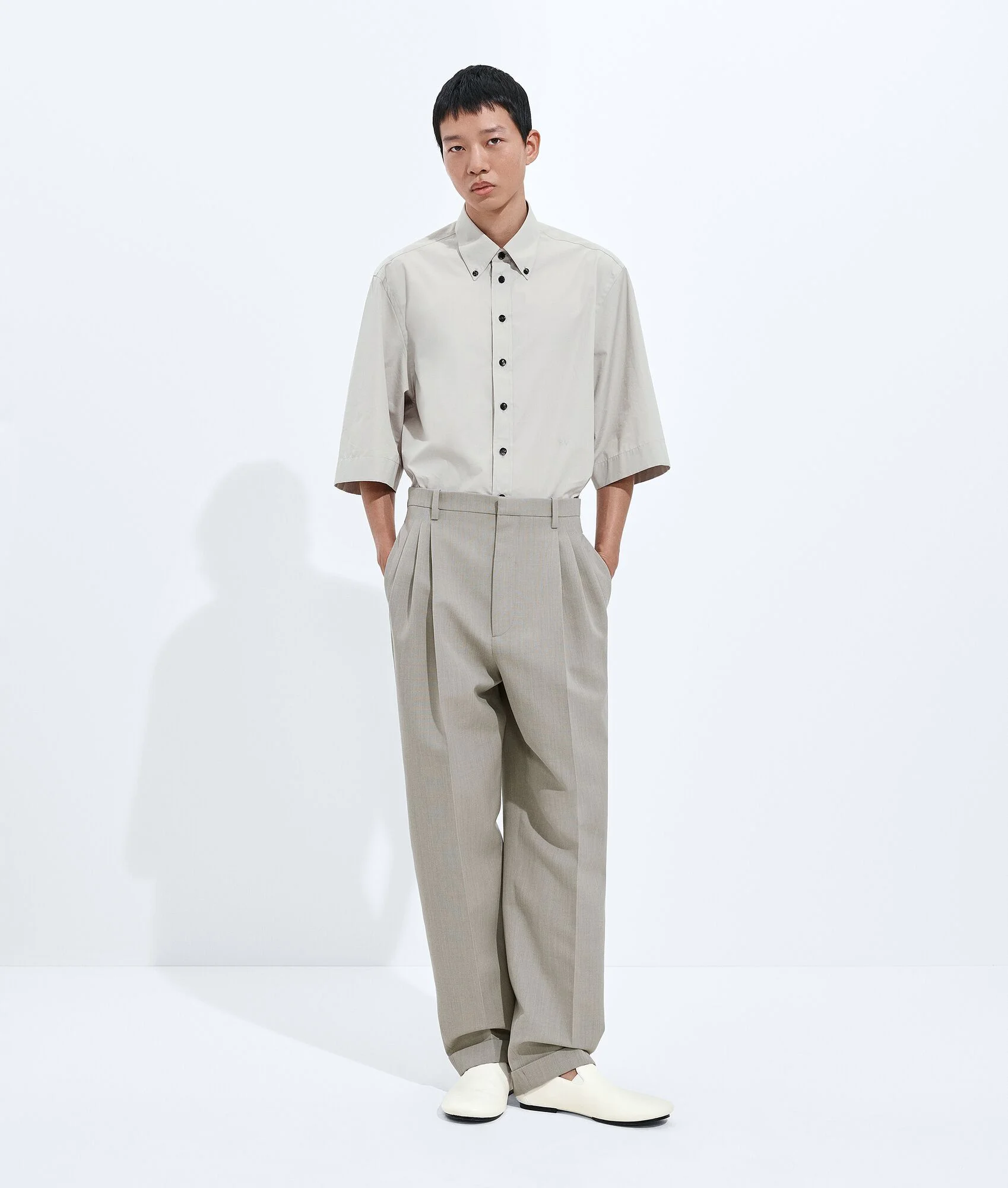Wool Melange Pants - 1
