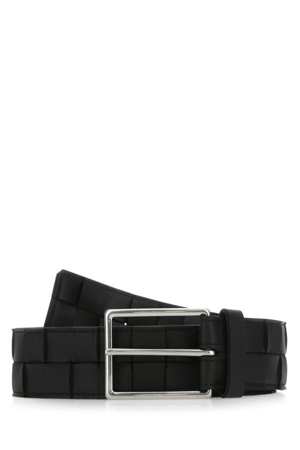 Black leather belt - 1