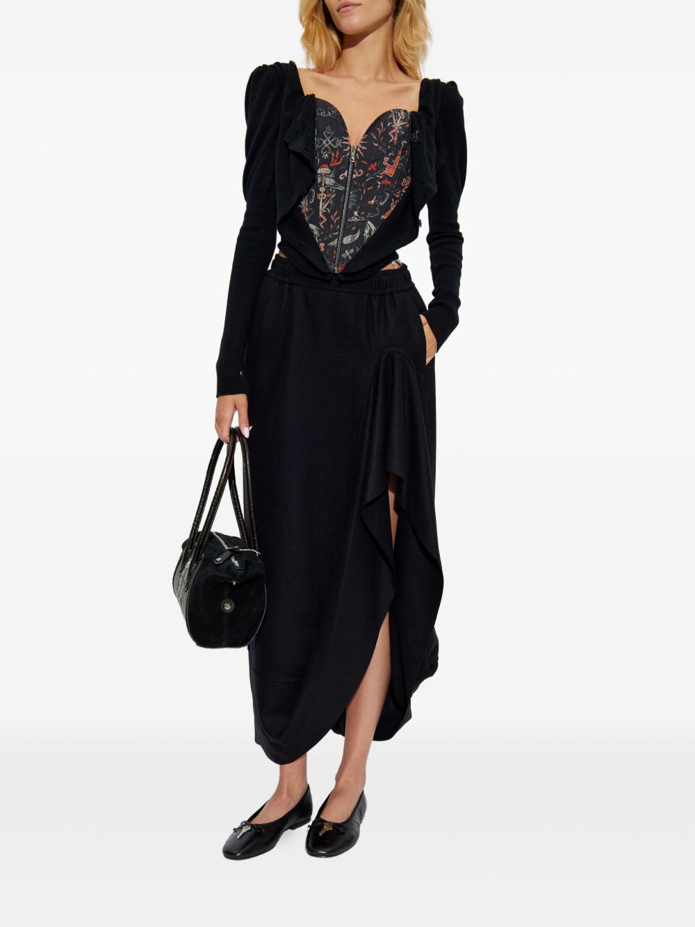 Bea puff-sleeve corset top - 2