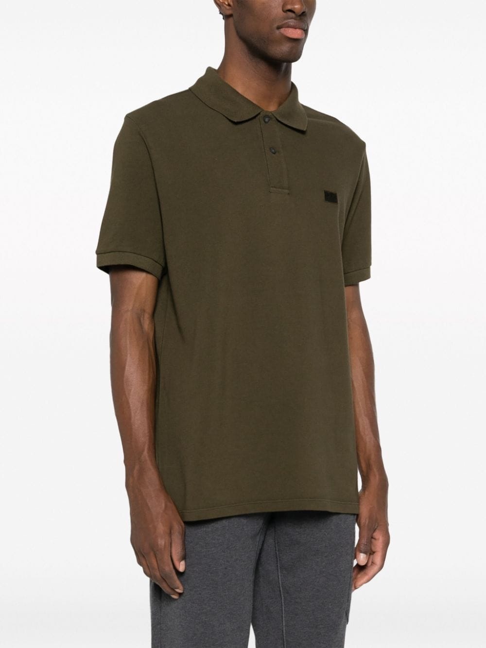 logo-embroidered cotton polo shirt - 3