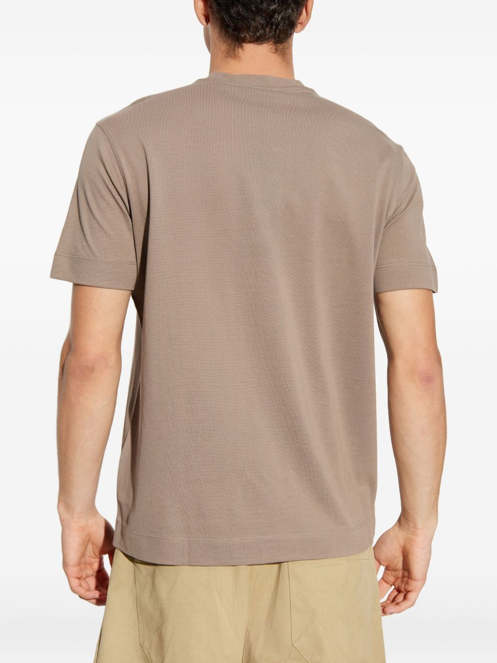 Eagle-patch cotton T-shirt - 4