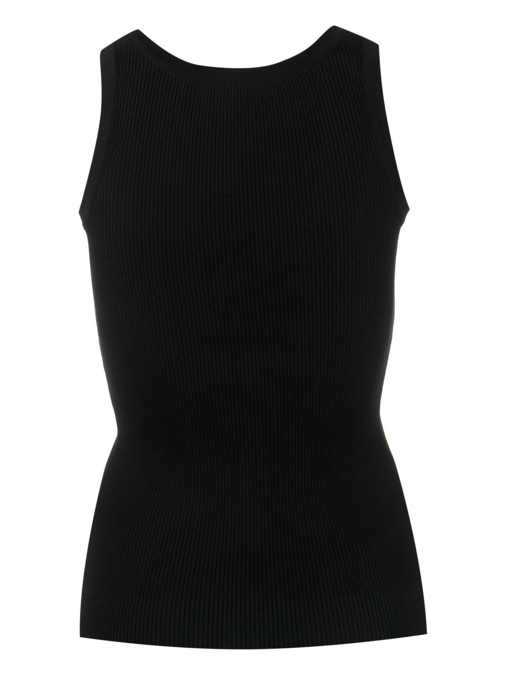 sleeveless cotton knitted top - 2