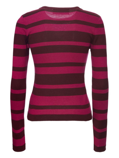 La DoubleJ fine-knit striped jumper outlook