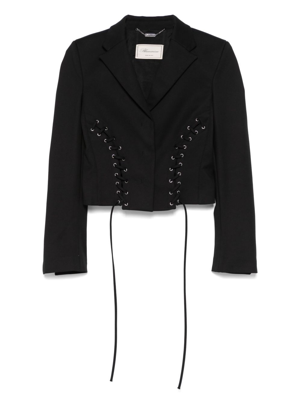 lace-up detail jacket - 1