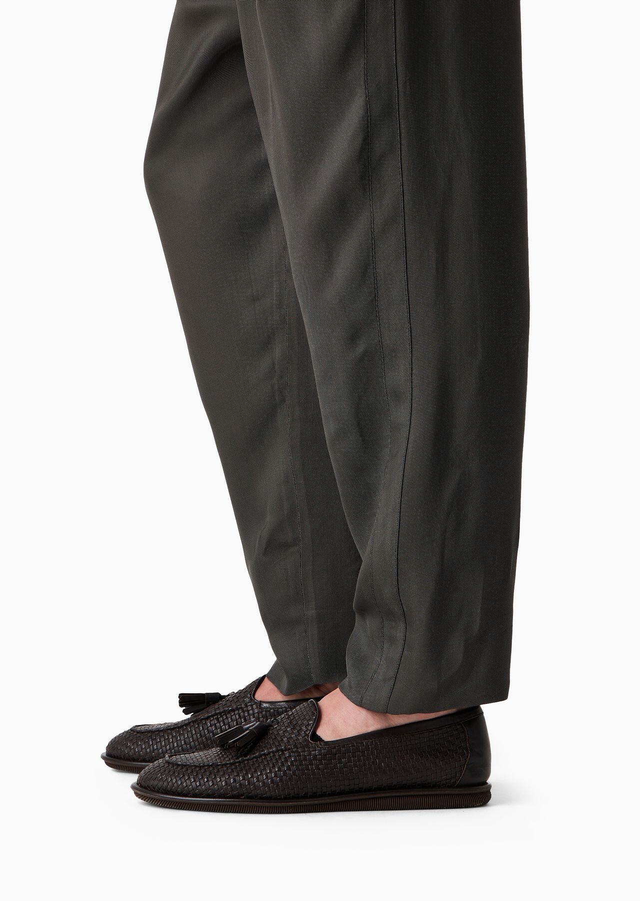Jacquard viscose darted trousers - 6