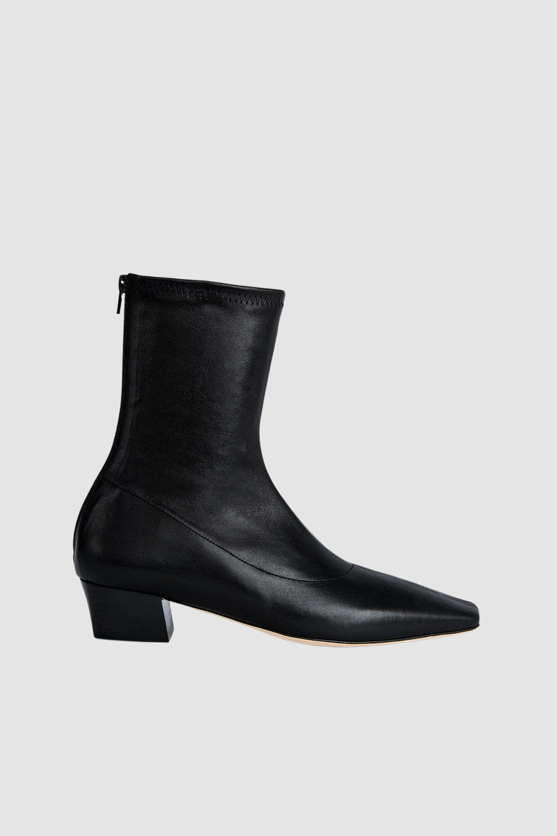 Colette 22 Black Stretch Nappa Leather Ankle Boot 1