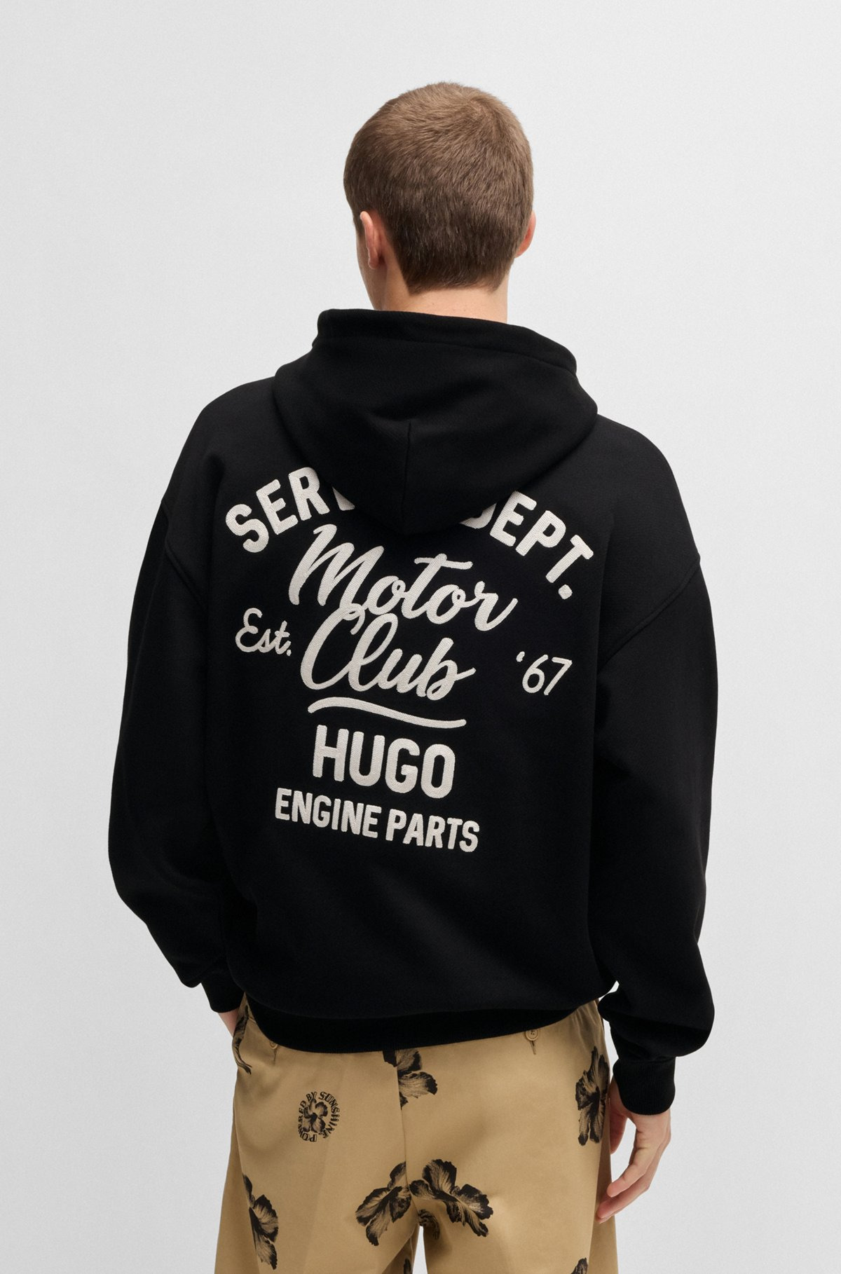 COTTON-TERRY HOODIE WITH EMBROIDERED ARTWORK - 2