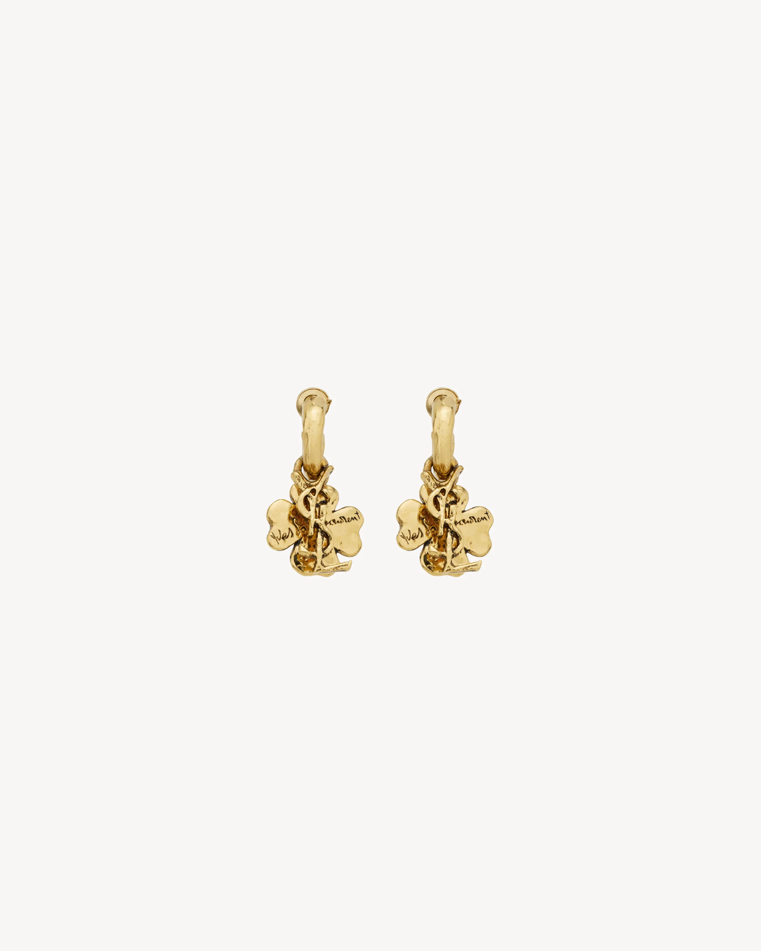 CASSANDRE LUCKY CHARM HOOP EARRINGS IN METAL - 1