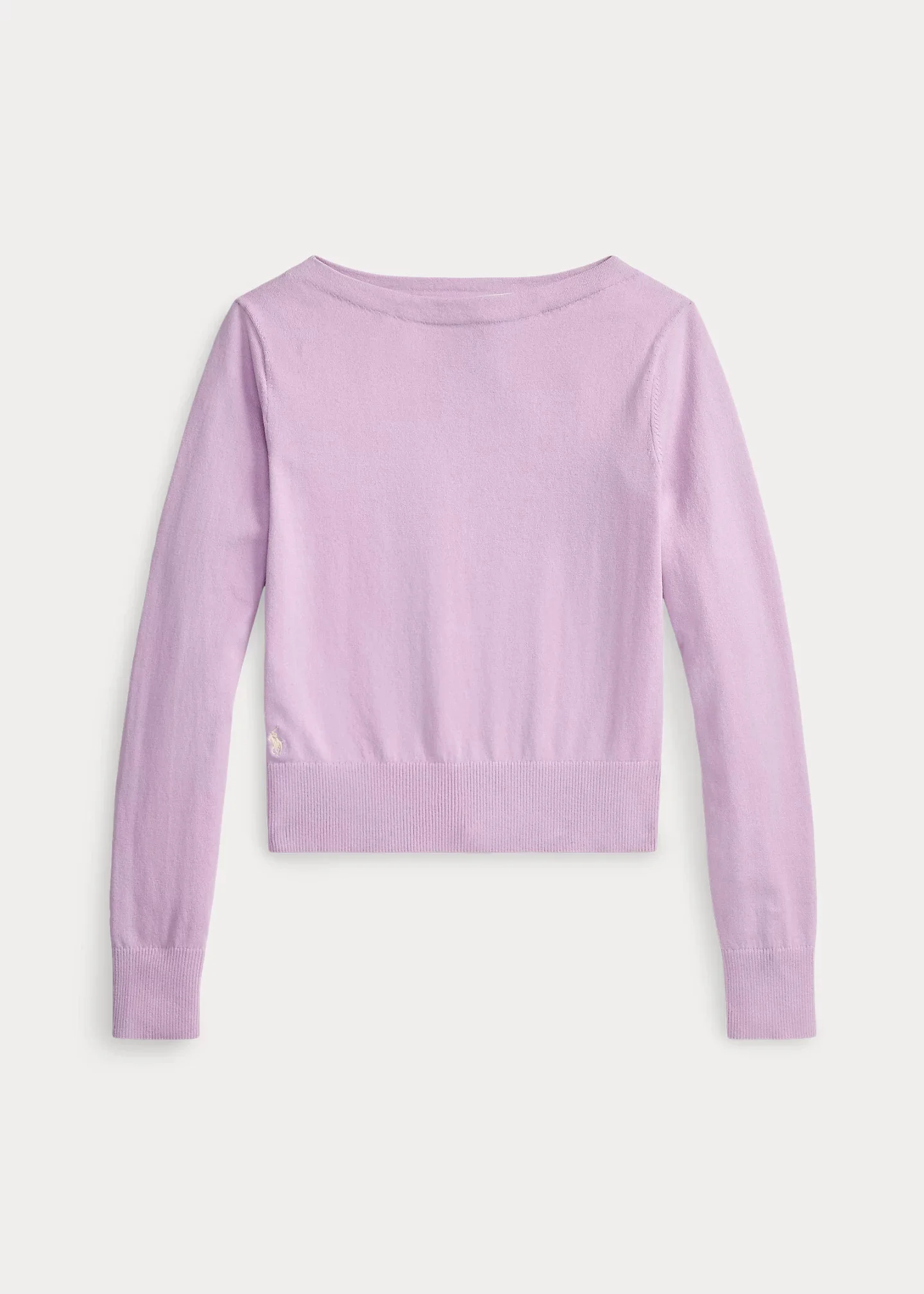 Cotton-Blend Boatneck Sweater - 1