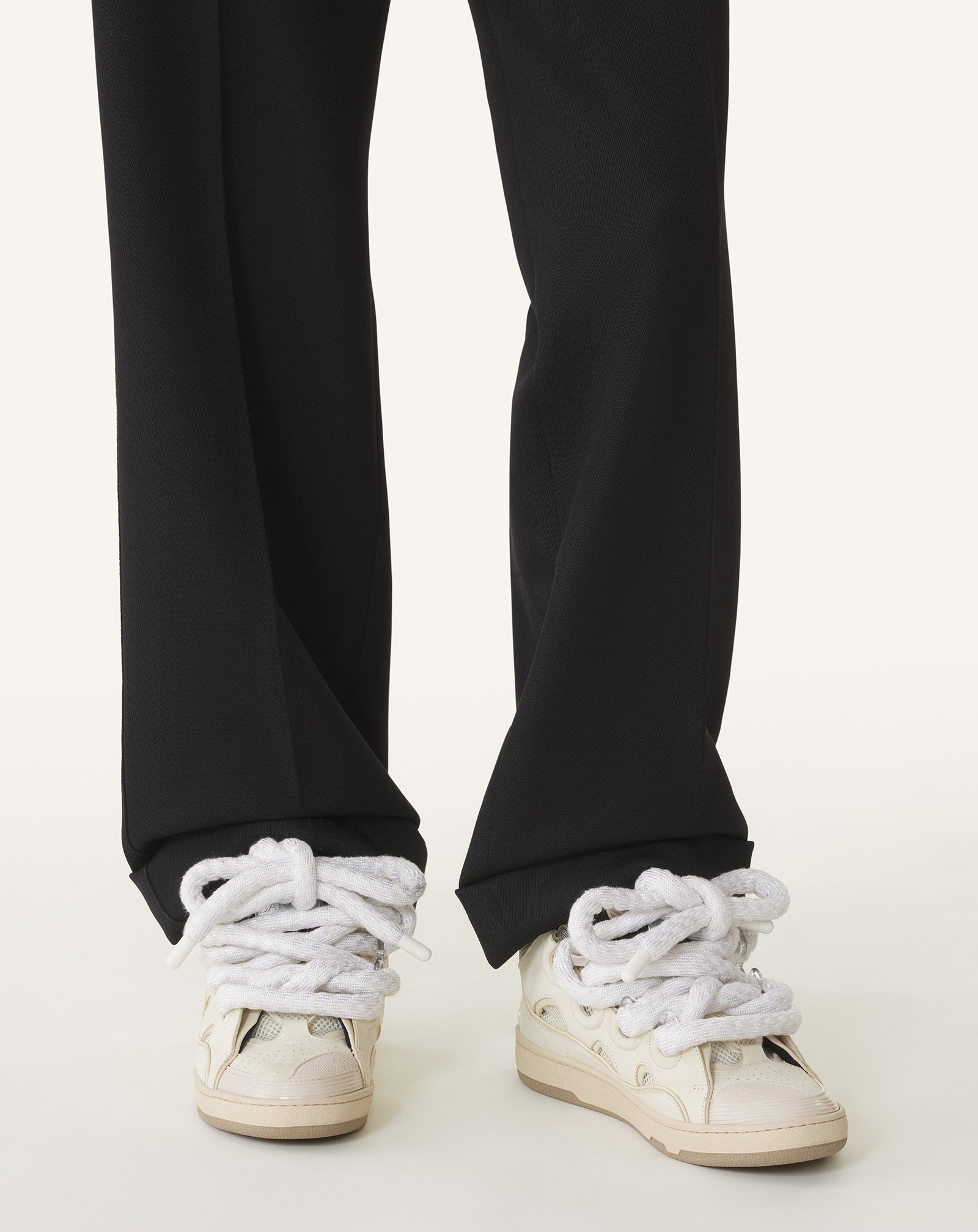CURB SNEAKERS IN LEATHER WITH SNAKE LACES - 7