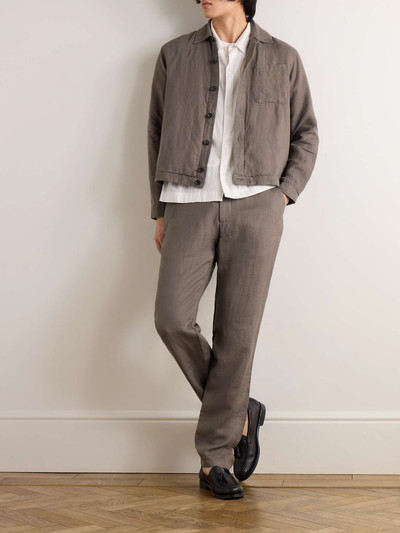 Oliver Spencer Milford Houndstooth Cotton and Linen-Blend Jacket outlook