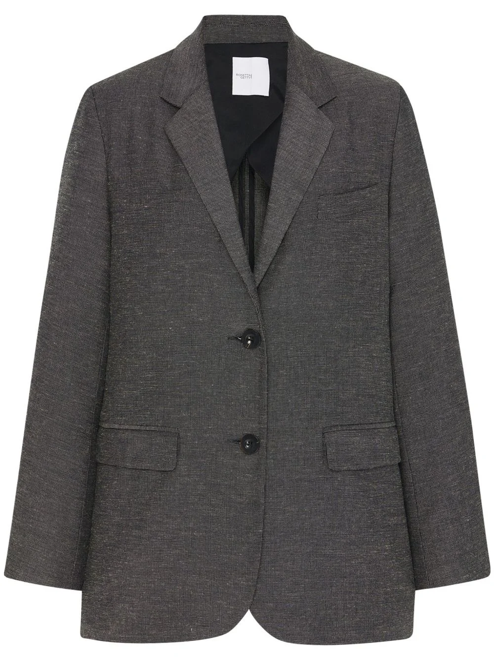 notched-lapels single-breasted blazer - 1
