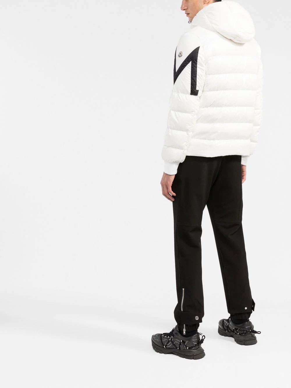 hooded feather down jacket - 4