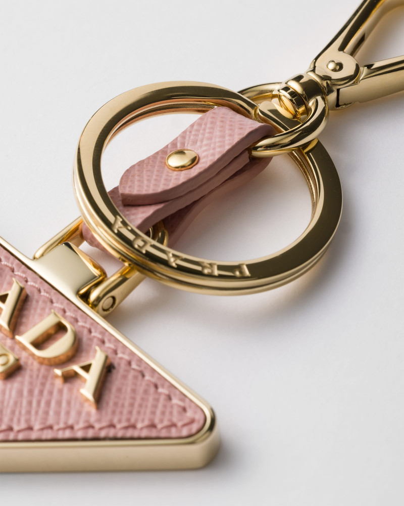 Prada Saffiano Leather and Metal Keychain outlook