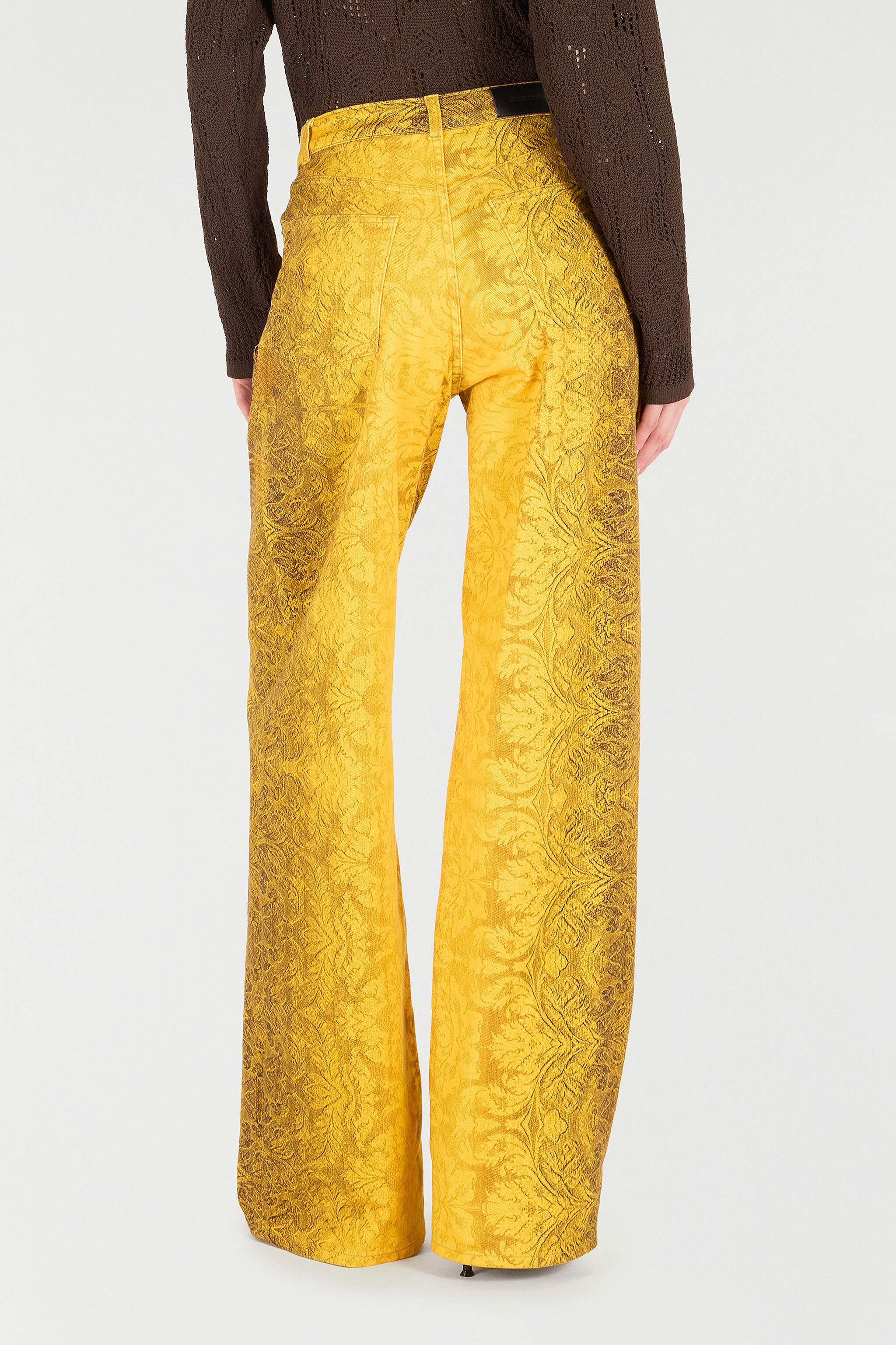 Pants With Broccato Print - 4