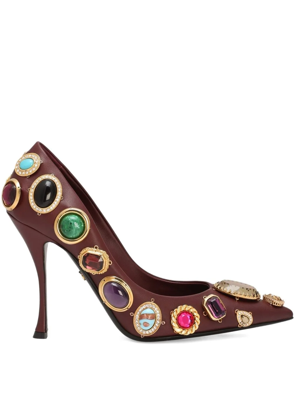 105mm jewel-embellished pointed-toe pumps - 1