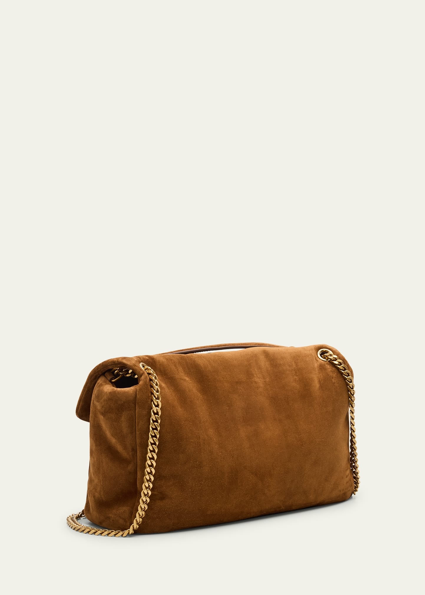 Calypso Large YSL Chain Shoulder Bag in Suede - 3